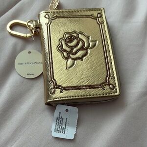 Bath & Body Works Gold Rose Embossed Clutch